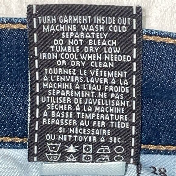 7 For All Mankind Rhigby‎ Button Fly Jeans Mens Size 28 - Picture 9 of 12